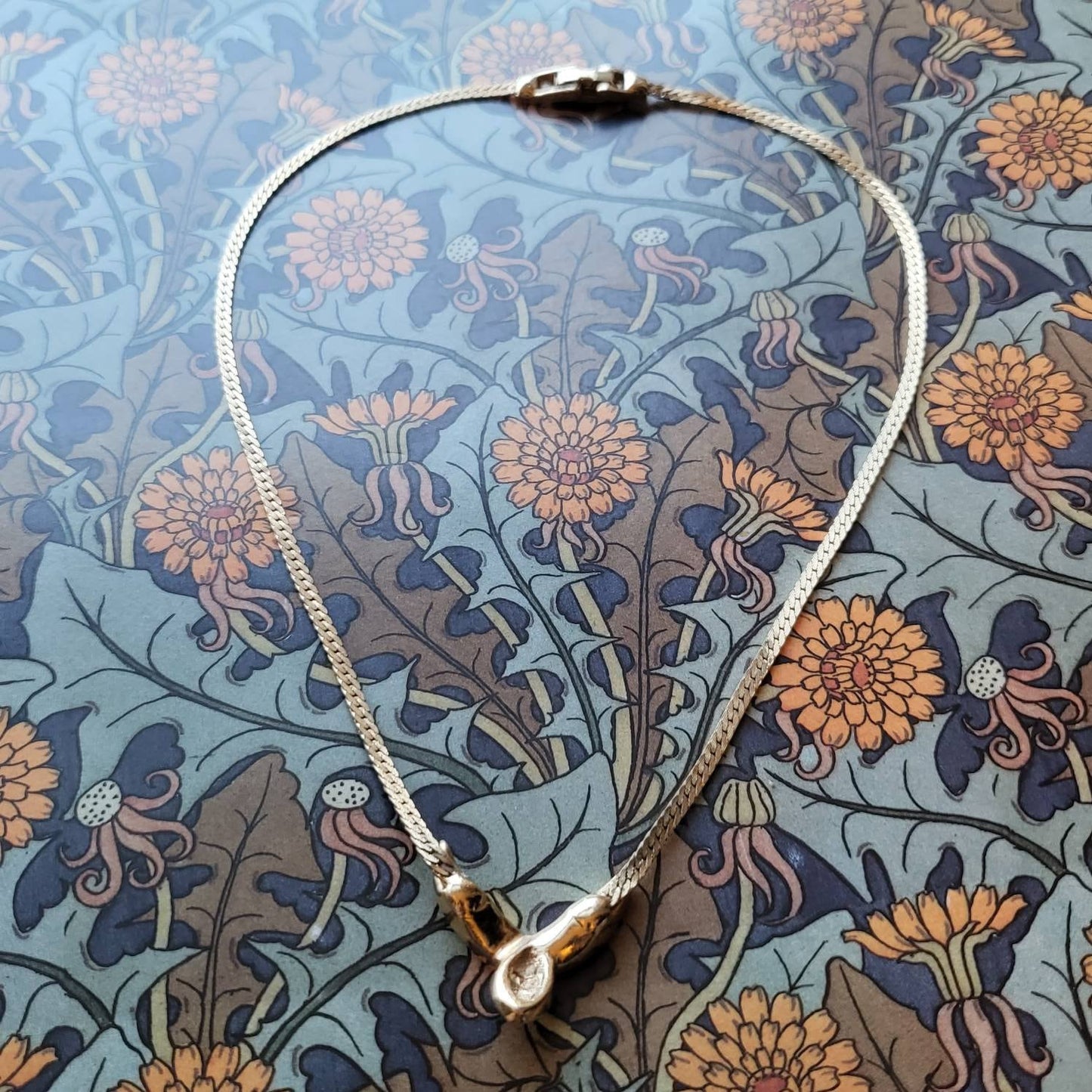 Necklace - Attwood and Sawyer Gold Crystal Ribbon Necklace