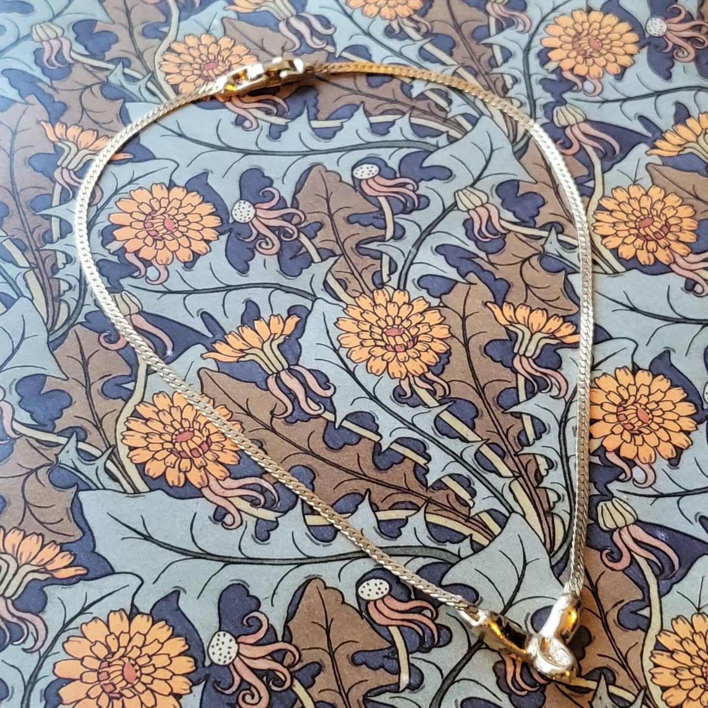 Necklace - Attwood and Sawyer Gold Crystal Ribbon Necklace