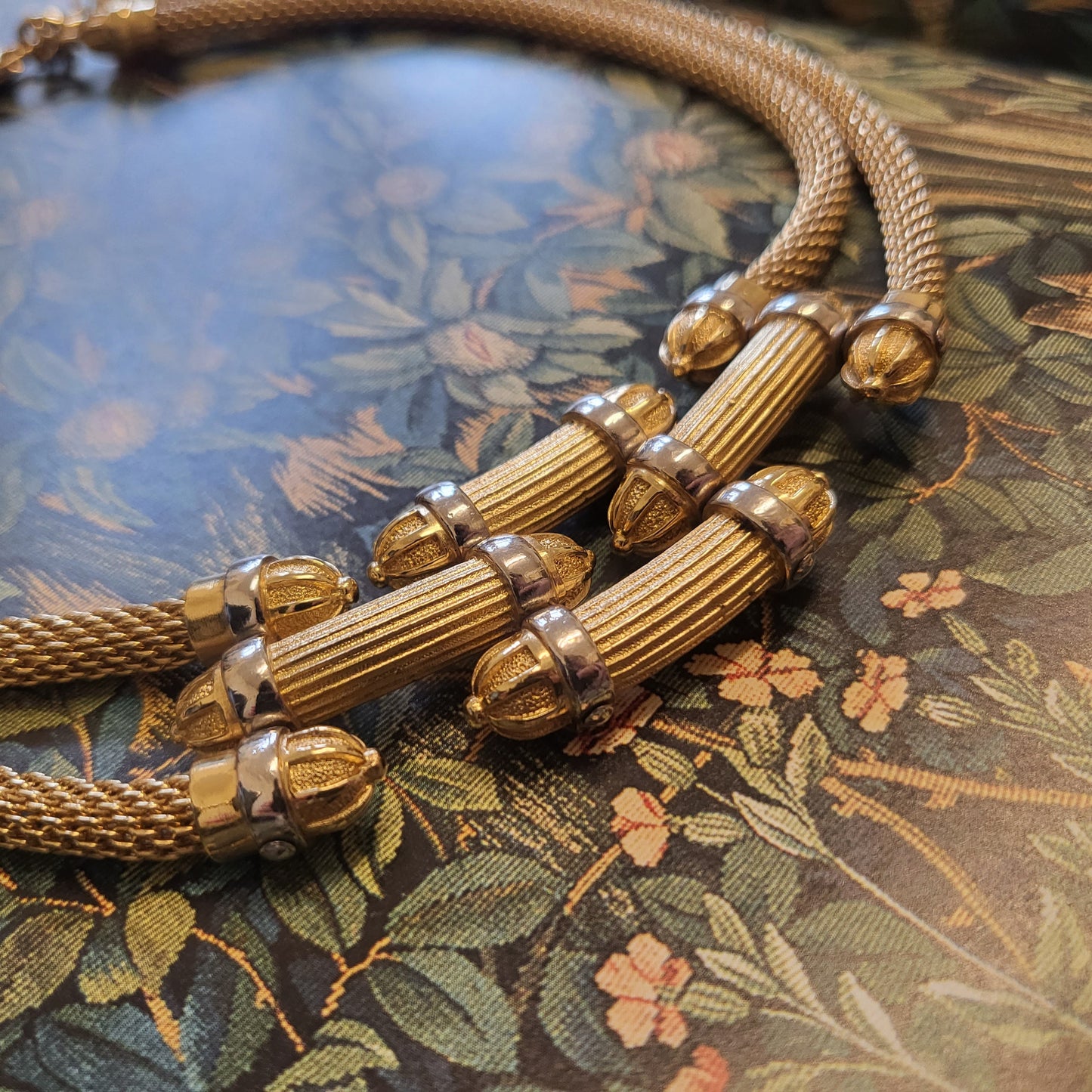 Necklace - Burberry Chunky Gold Articulated Necklace