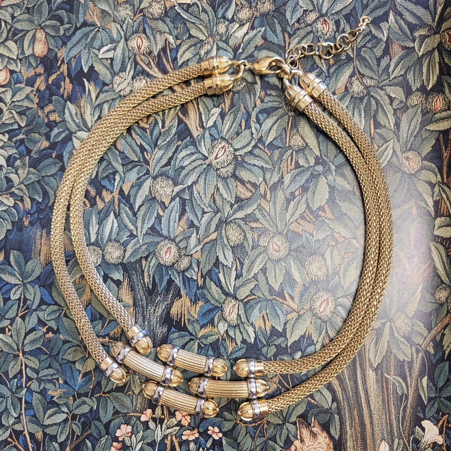 Necklace - Burberry Chunky Gold Articulated Necklace