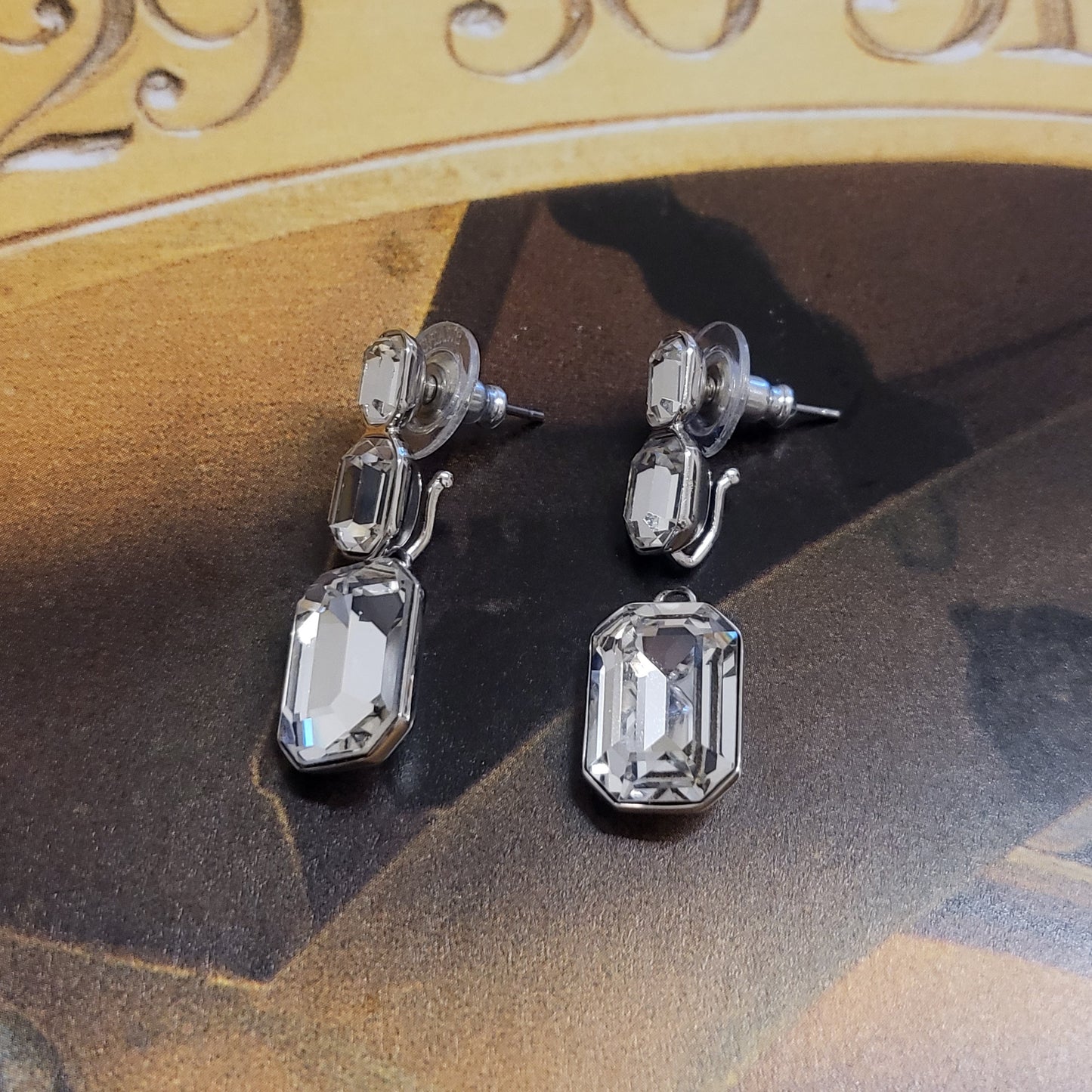 Posts - Swarovski Crystal Triple Drop Stud Earrings