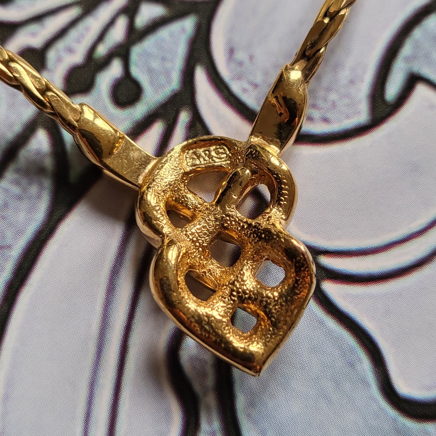 Necklace - Attwood and Sawyer Gold Crystal Plait Necklace