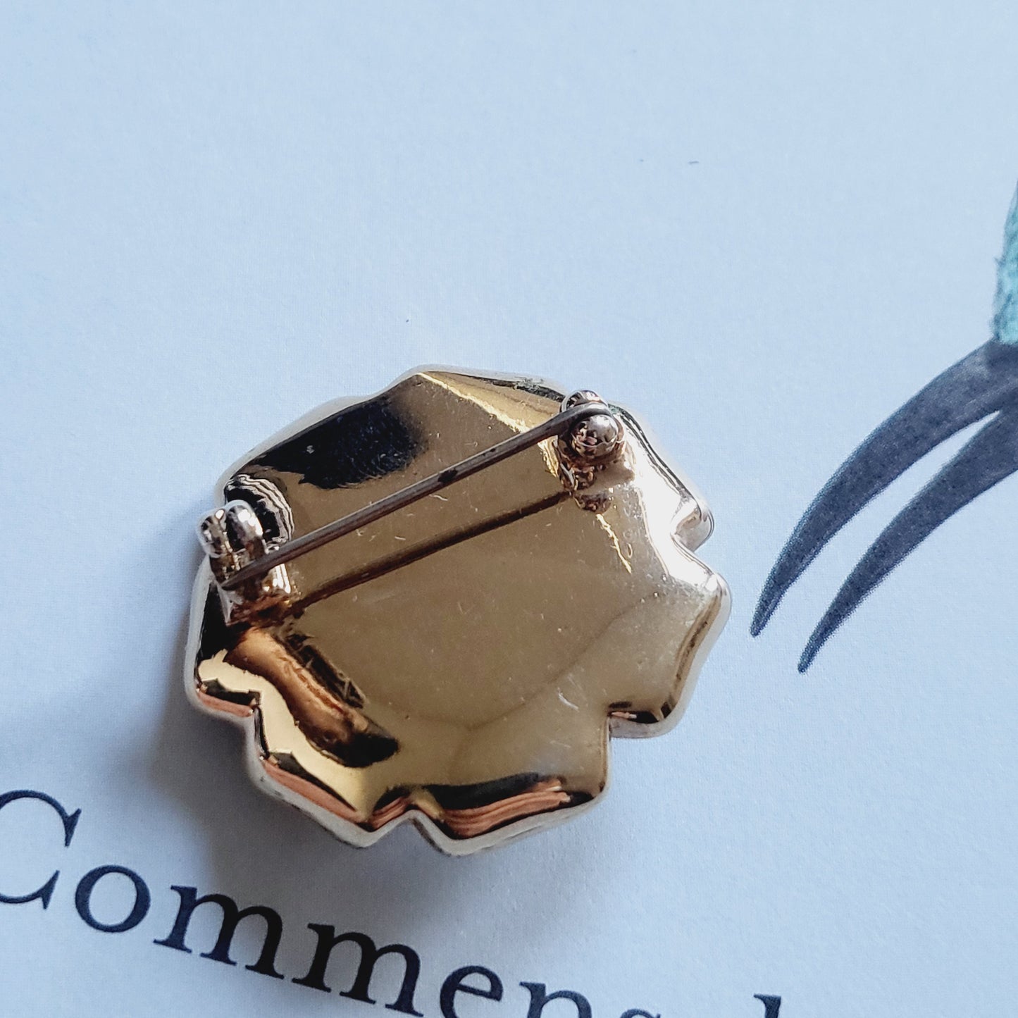 Brooch - Faux Pearl and Crystals Rosette Brooch