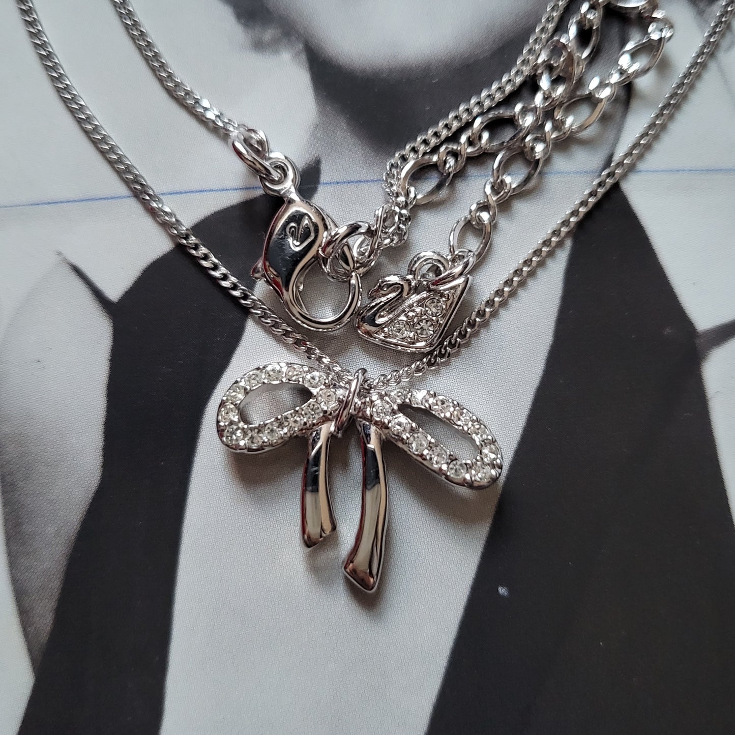 Necklace - Swarovski Crystal Bow Necklace