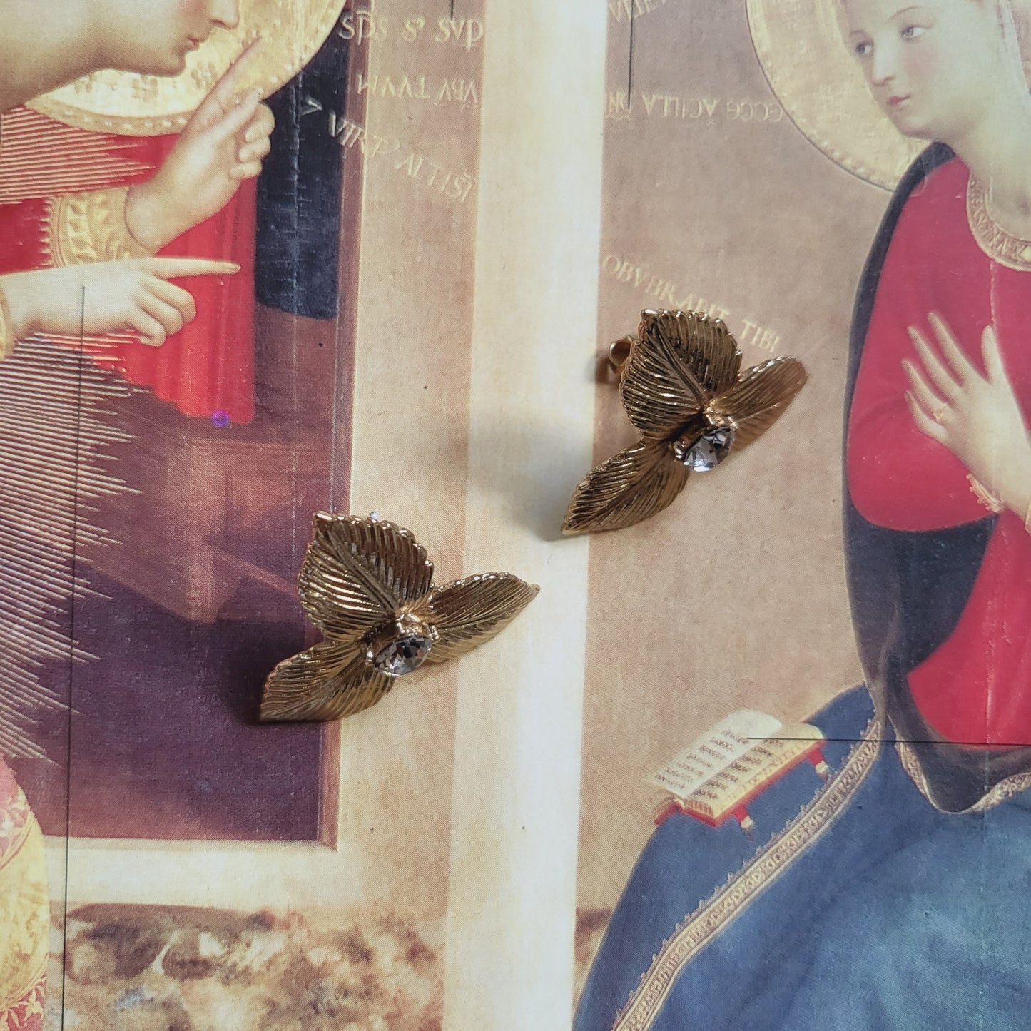 Posts - Sonia Rykiel Crystal Leaf Stud Earrings