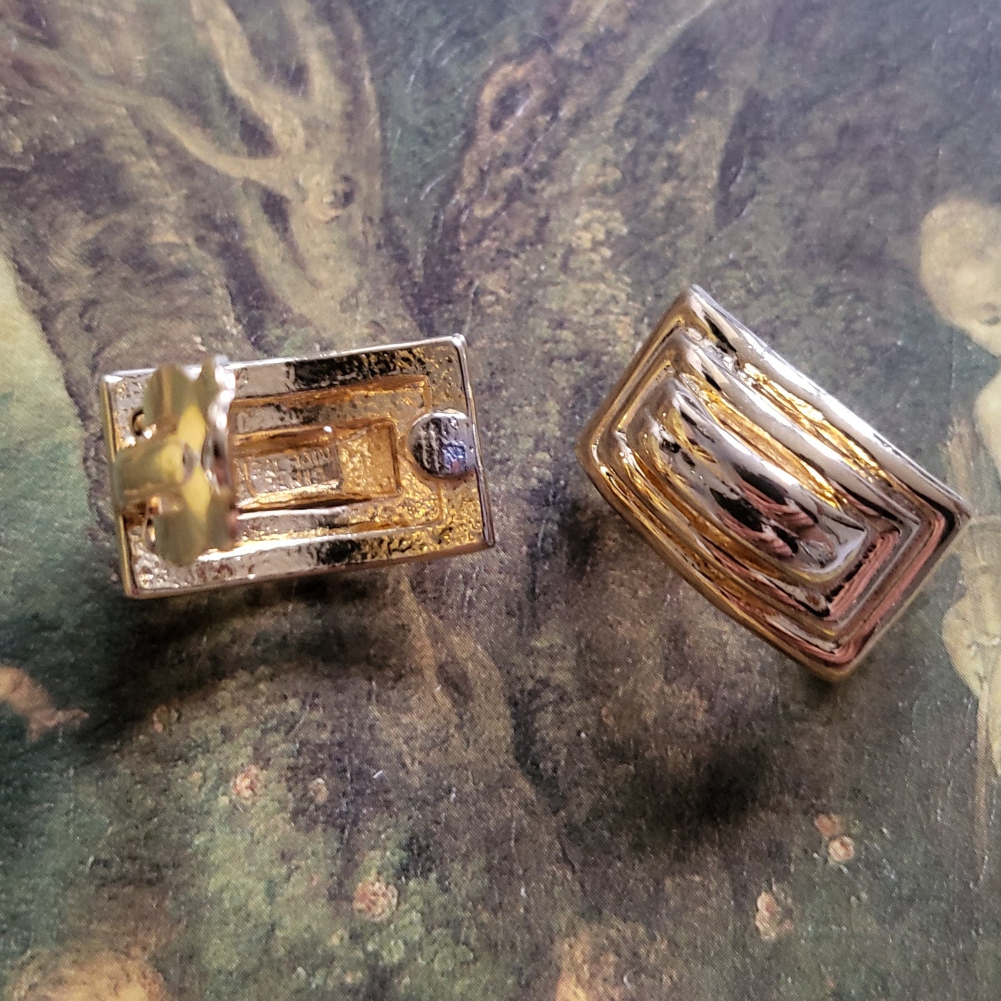 Clip on - Balmain Gold Square Clip on Earrings