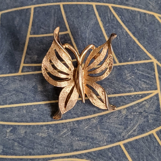 Brooch - Trifari Gold Butterfly Brooch