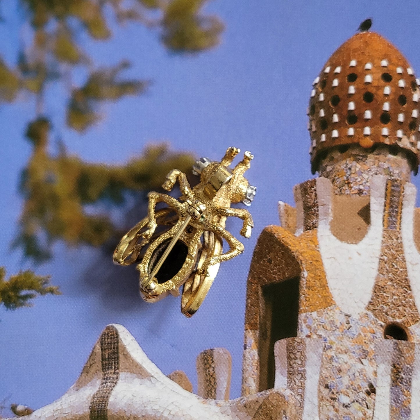 Brooch - Sphinx Black Jelly Belly Cicada Brooch/Pendant