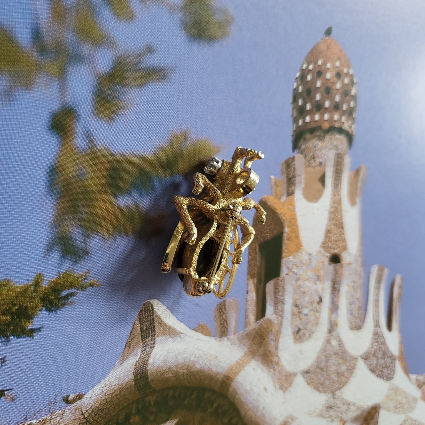 Brooch - Sphinx Black Jelly Belly Cicada Brooch/Pendant