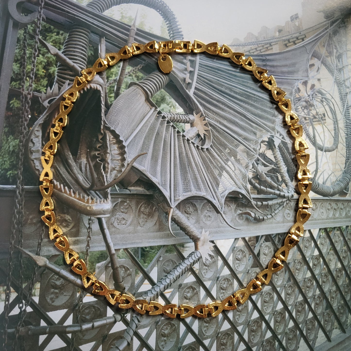 Necklace - Yves Rocher Plain Gold Cross Link Chain Necklace