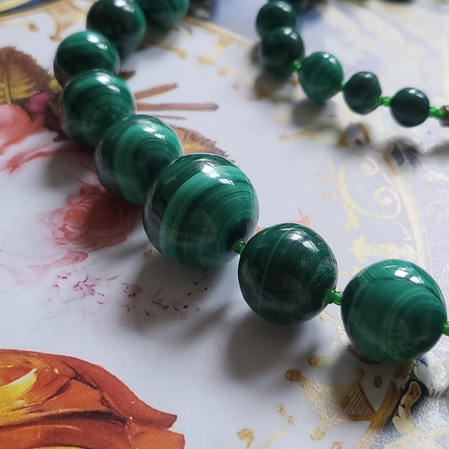 Necklace - Malachite Bead Necklace