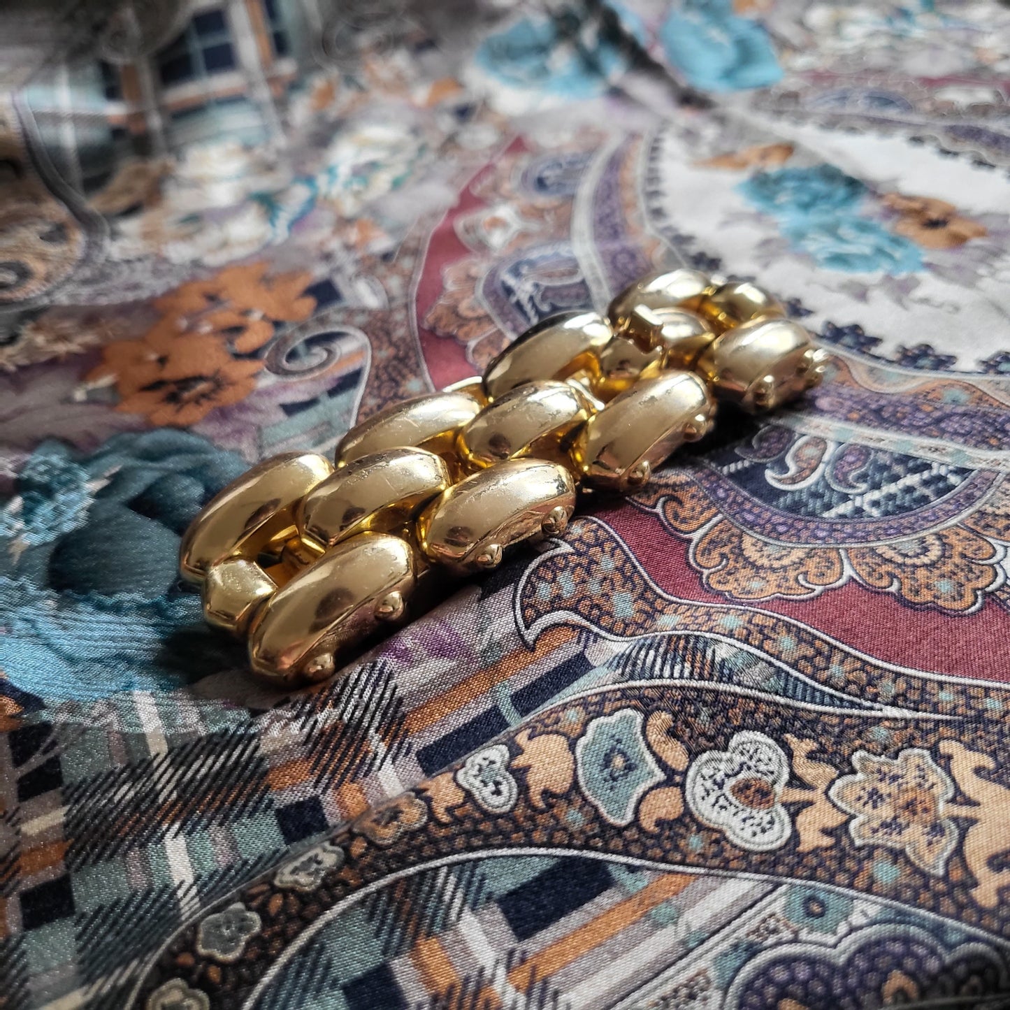 Bracelet - Burberrys Gold Chunky Panther Chain Link Bracelet