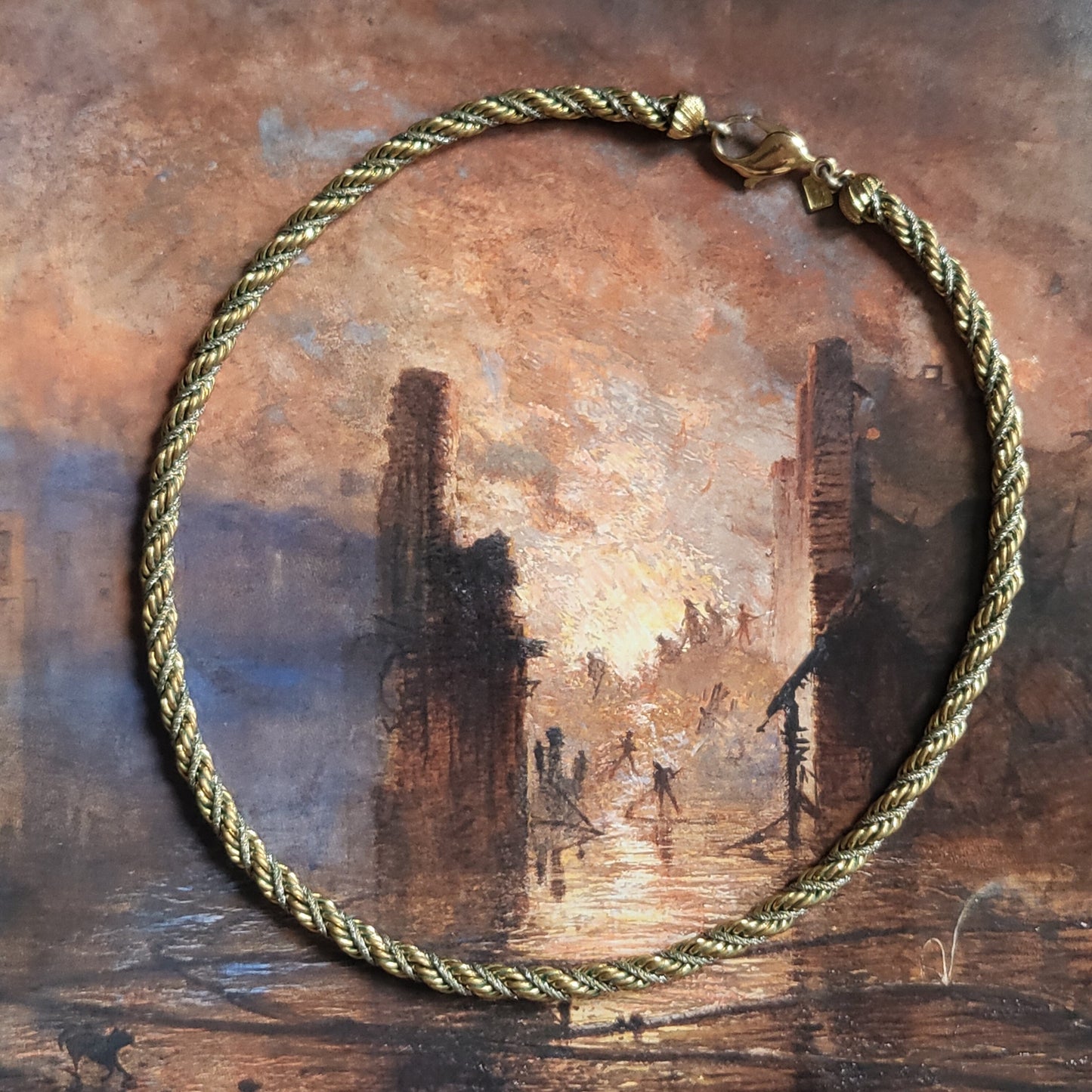 Necklace - Burberrys Mixed Metal Rope Chain Necklace