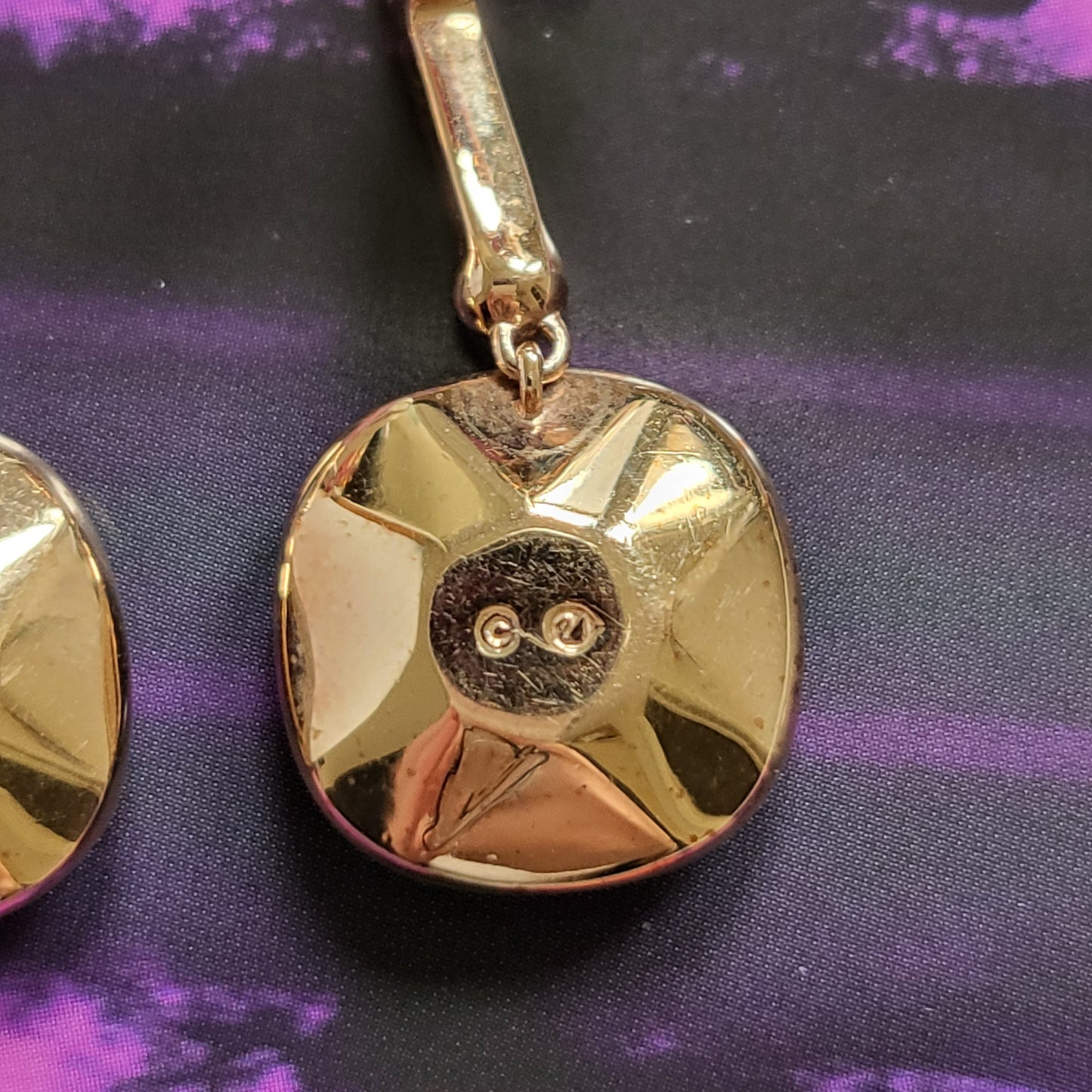 Posts - Swarovski Rose Gold Cushion Cut Crystal Drop Earrings