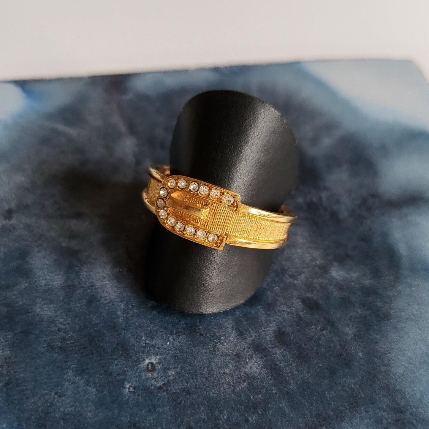 Ring - Avon Crystal Gold Belt Ring
