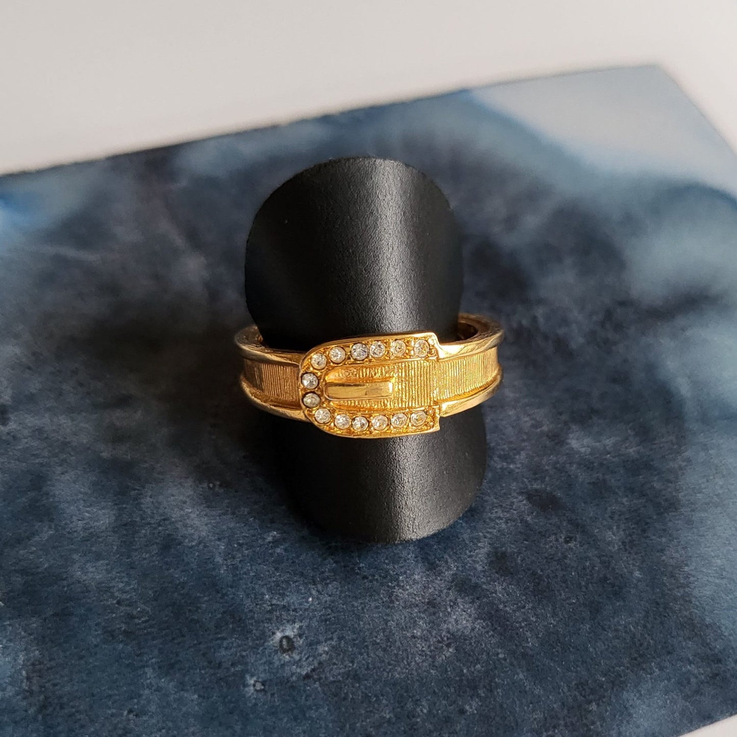 Ring - Avon Crystal Gold Belt Ring