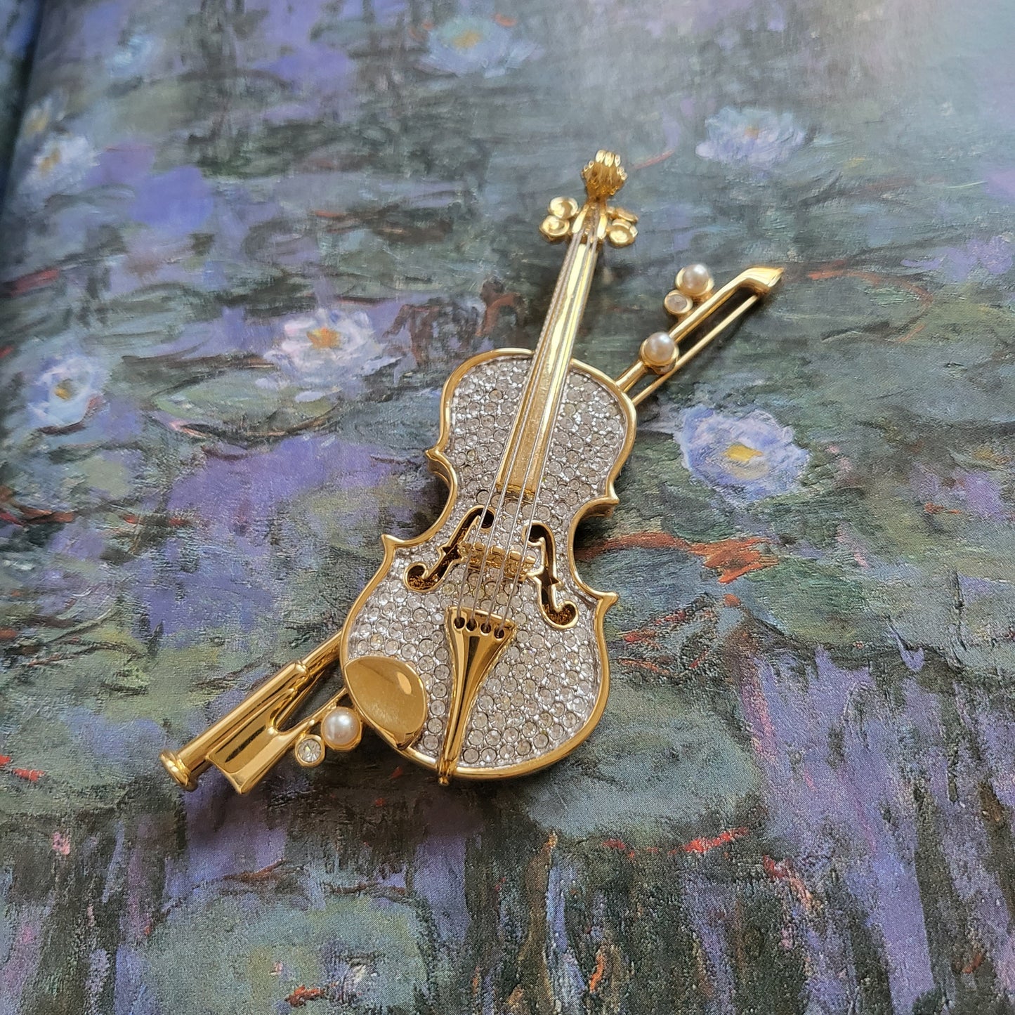 Brooch - Swarovski Crystal Violin Brooch