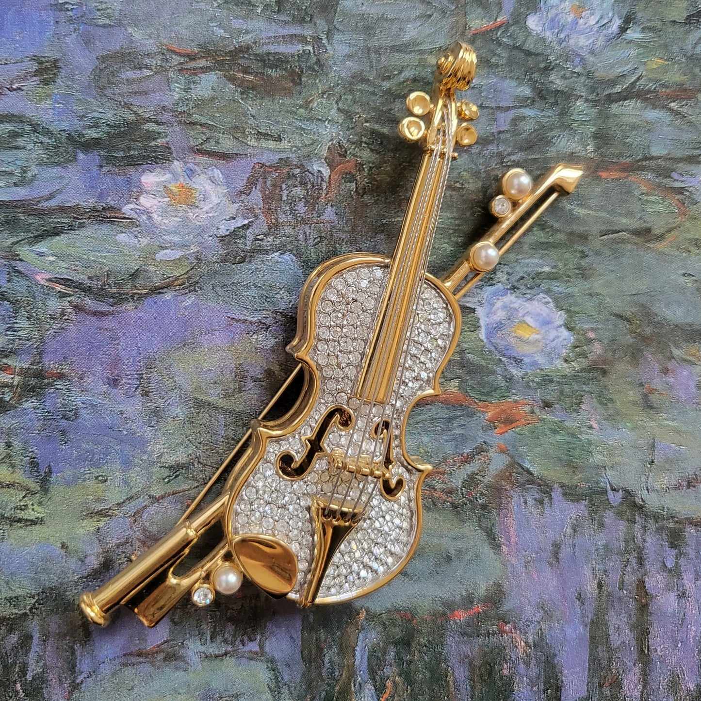 Brooch - Swarovski Crystal Violin Brooch