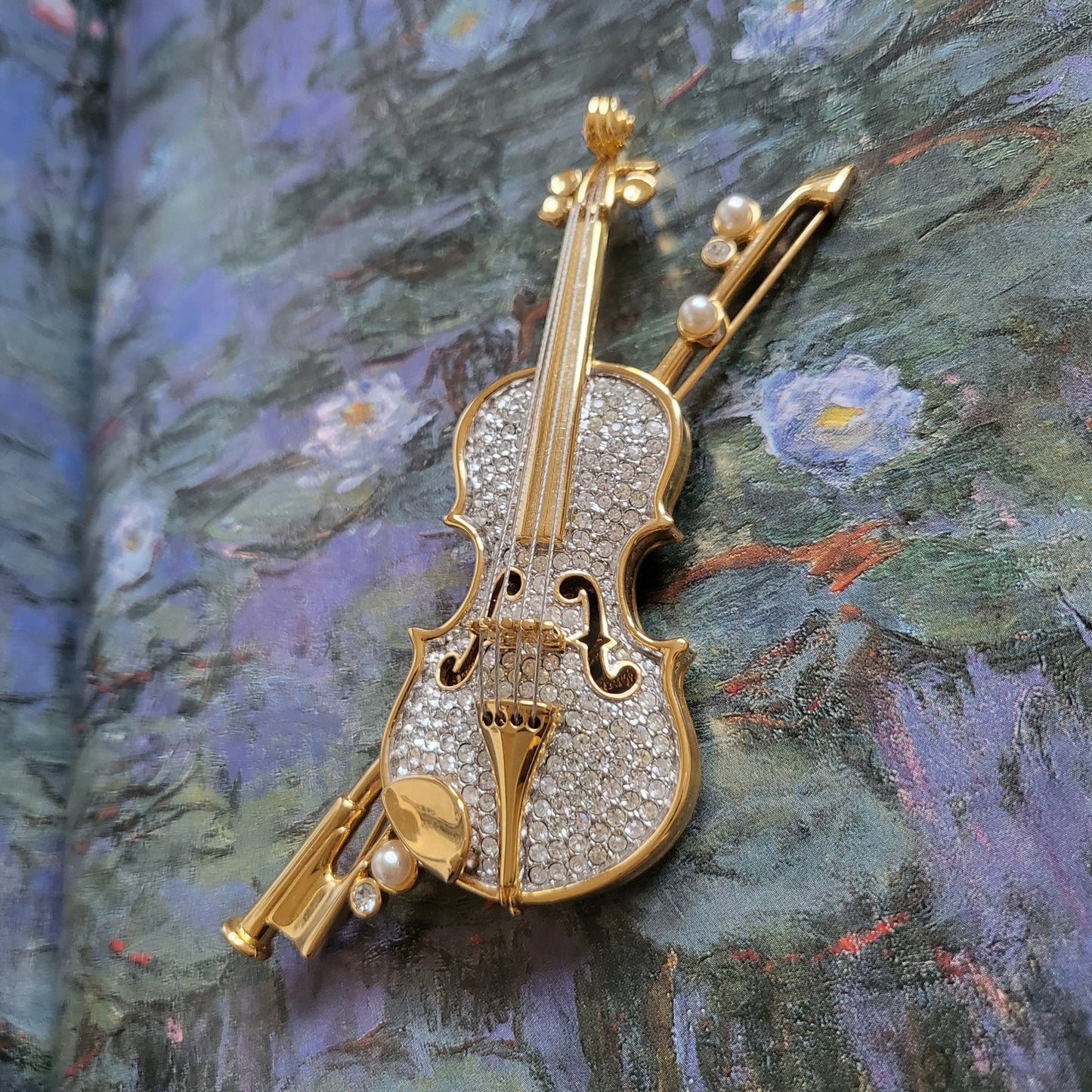 Brooch - Swarovski Crystal Violin Brooch