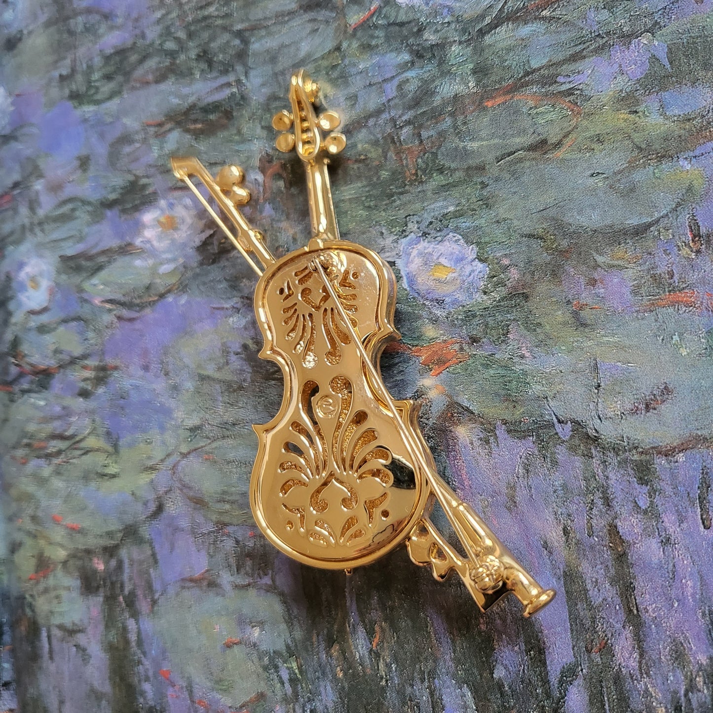 Brooch - Swarovski Crystal Violin Brooch