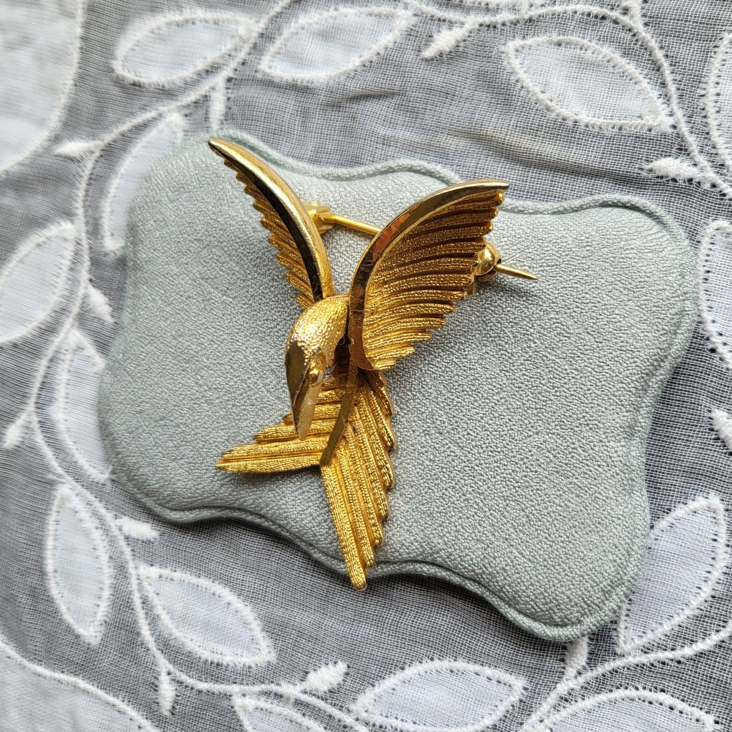 Brooch - Sphinx Gold Abstract Bird Brooch
