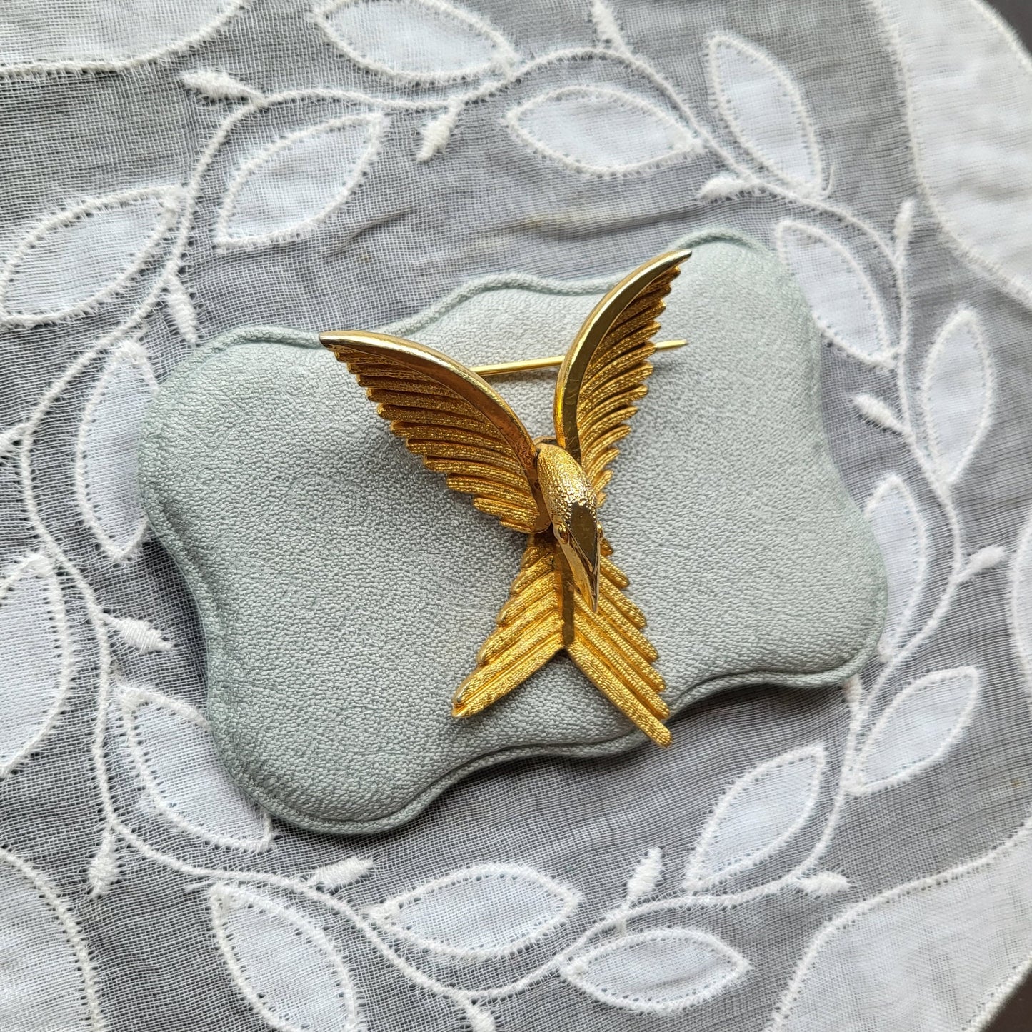 Brooch - Sphinx Gold Abstract Bird Brooch