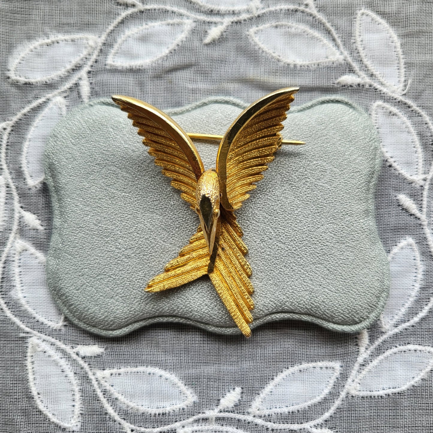 Brooch - Sphinx Gold Abstract Bird Brooch