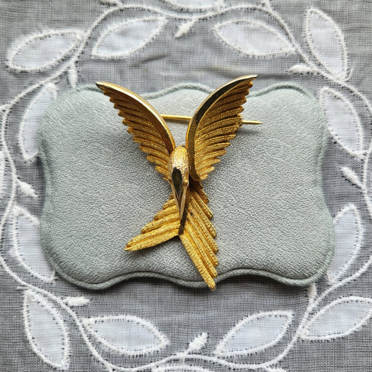 Brooch - Sphinx Gold Abstract Bird Brooch