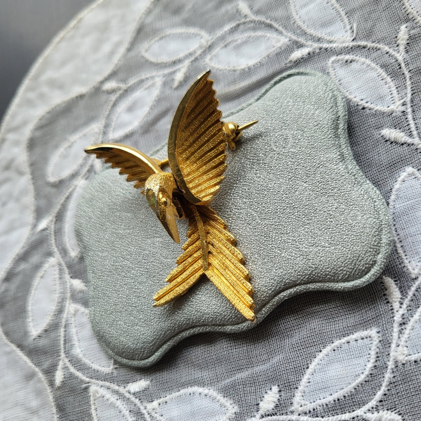 Brooch - Sphinx Gold Abstract Bird Brooch