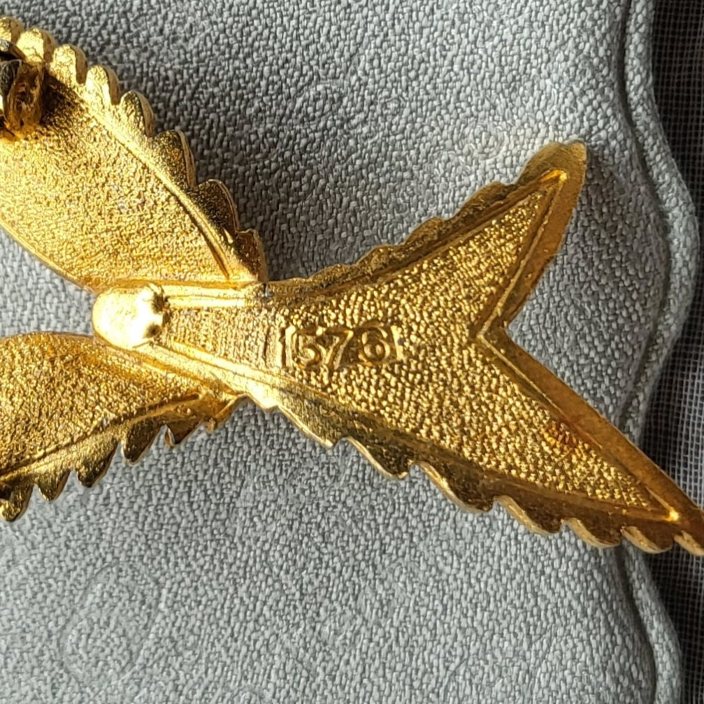 Brooch - Sphinx Gold Abstract Bird Brooch