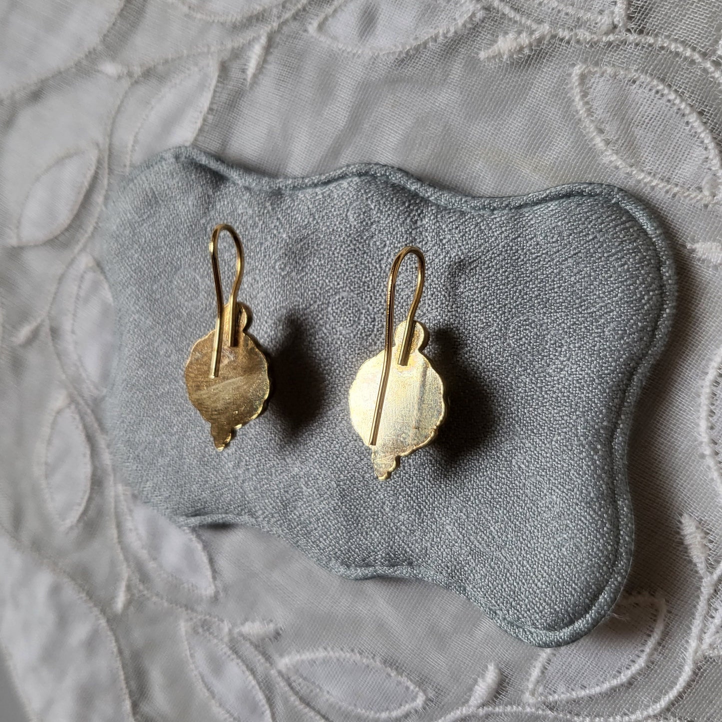 Hooks - Bamboo Bezel Pearl Hook Earrings