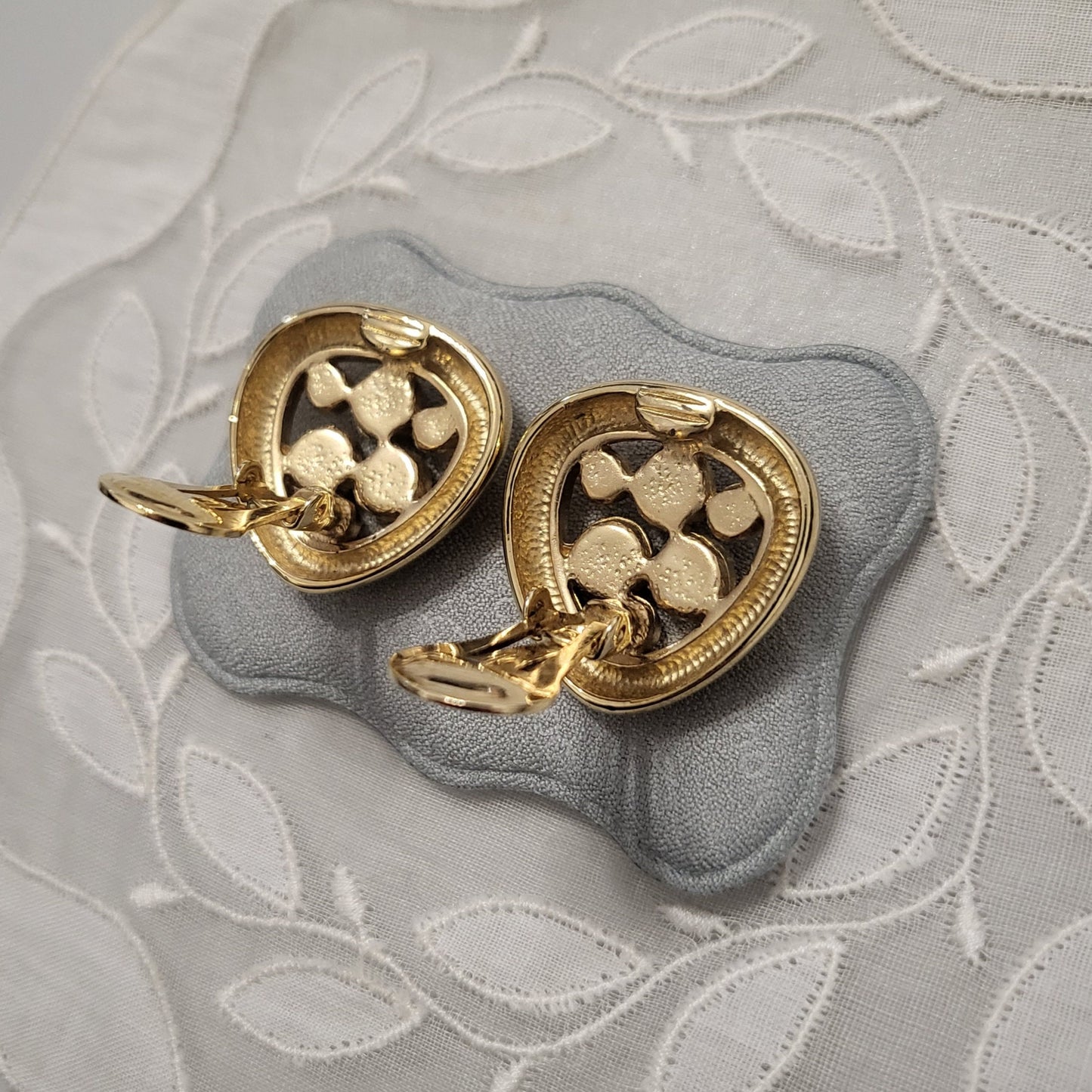 Clip on - Multicoloured Gripoix Triangular Clip On Earrings