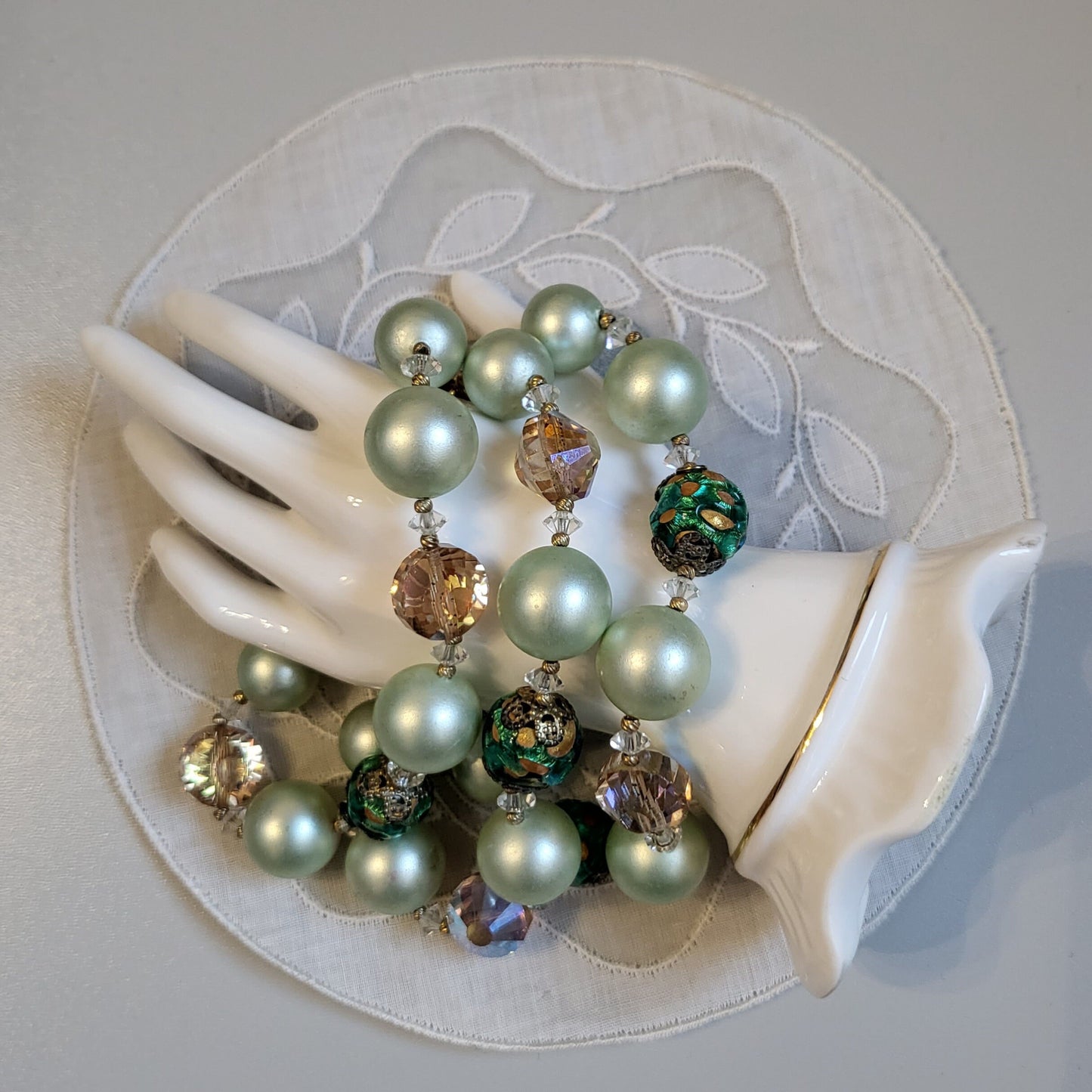 Bracelet - Vendome Green Beads Bracelet