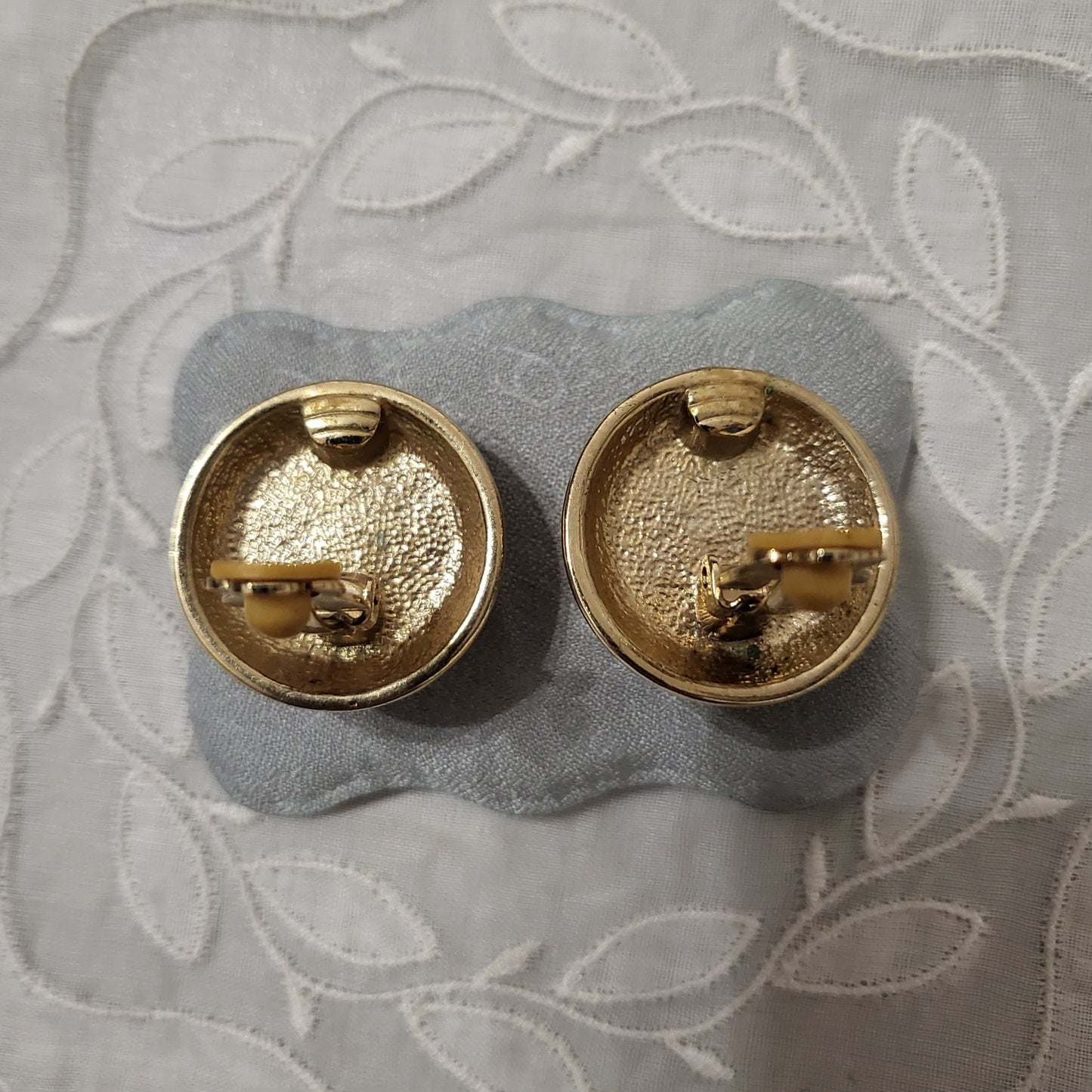 Clip on - Big Pearl with Chain Dome Clip on Earrings