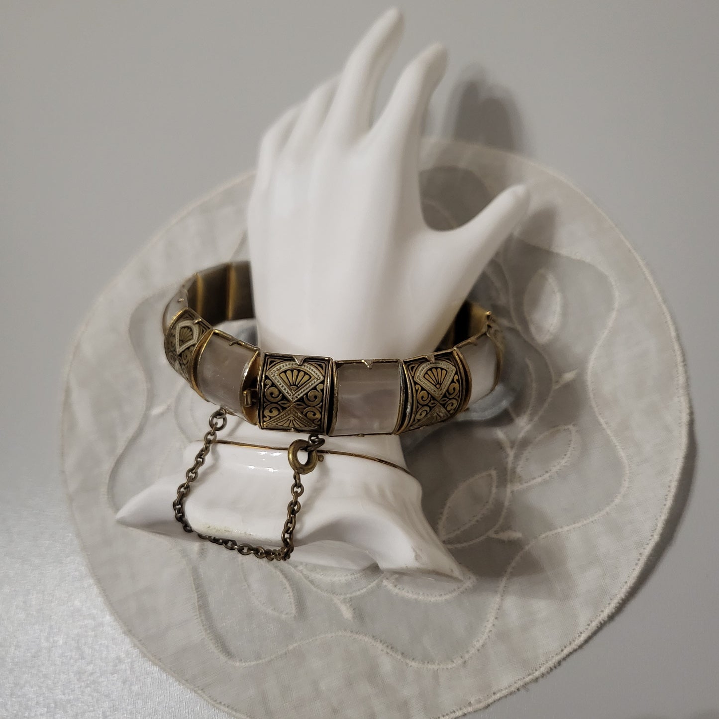 Bracelet - Mother of Pearl Damascene Panel Bracelet
