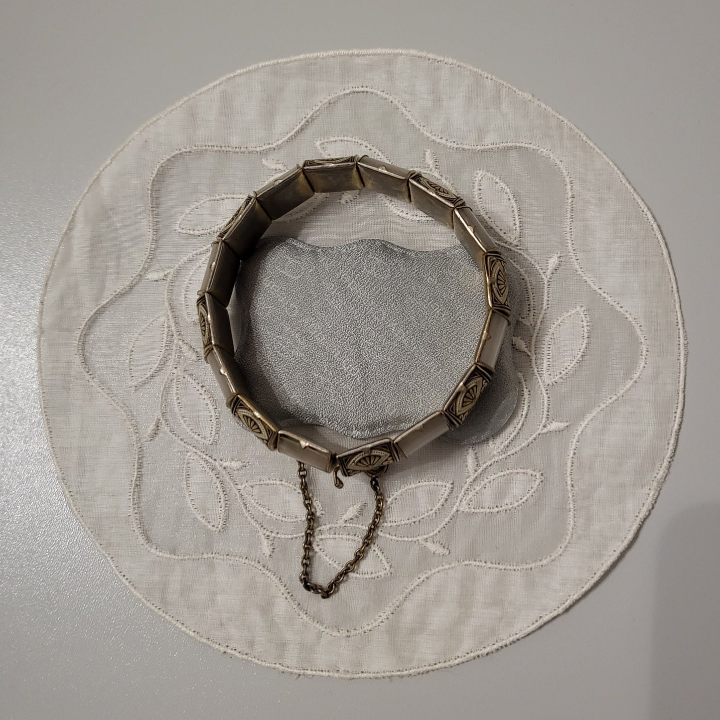 Bracelet - Mother of Pearl Damascene Panel Bracelet