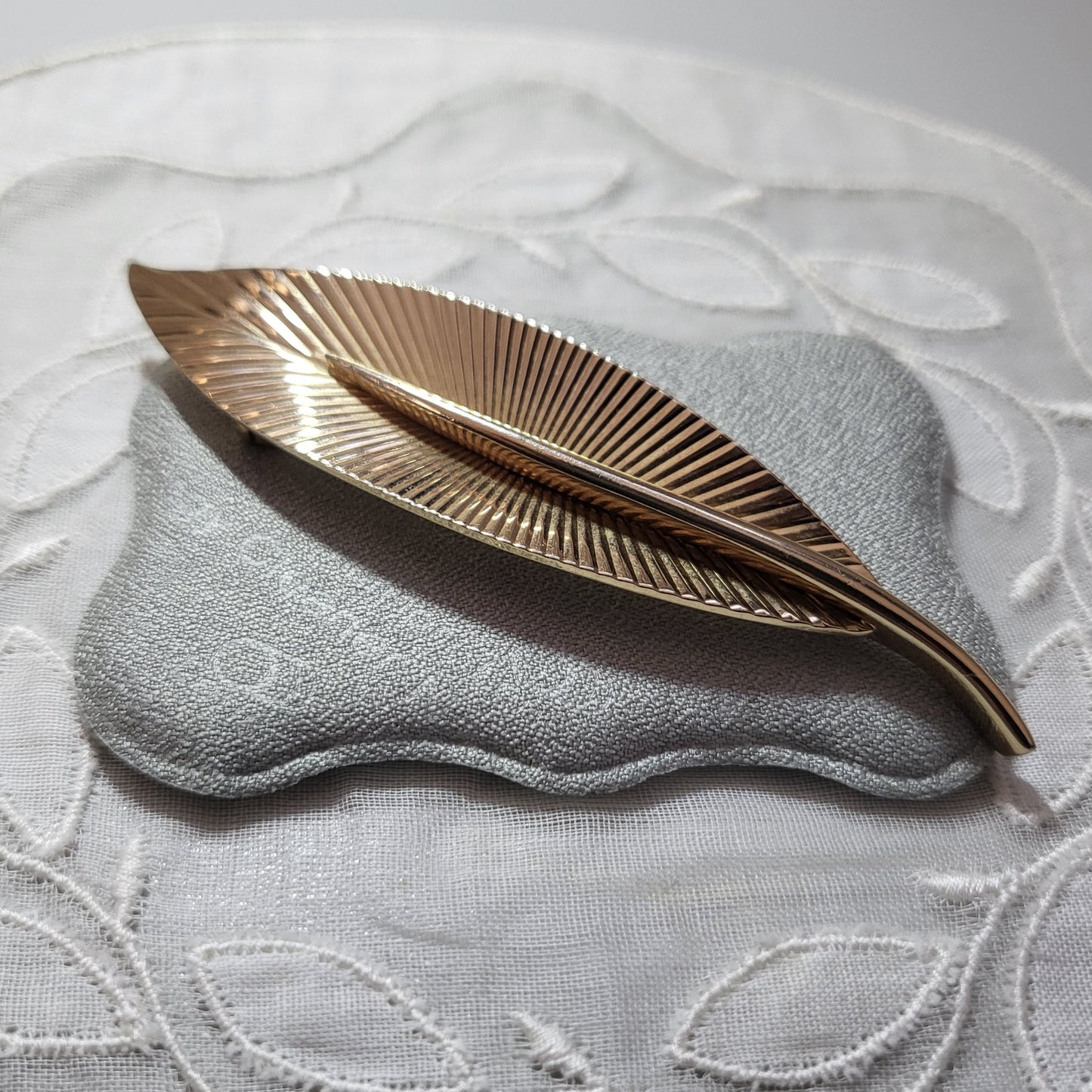 Brooch - Marcel Boucher Gold Leaf Brooch