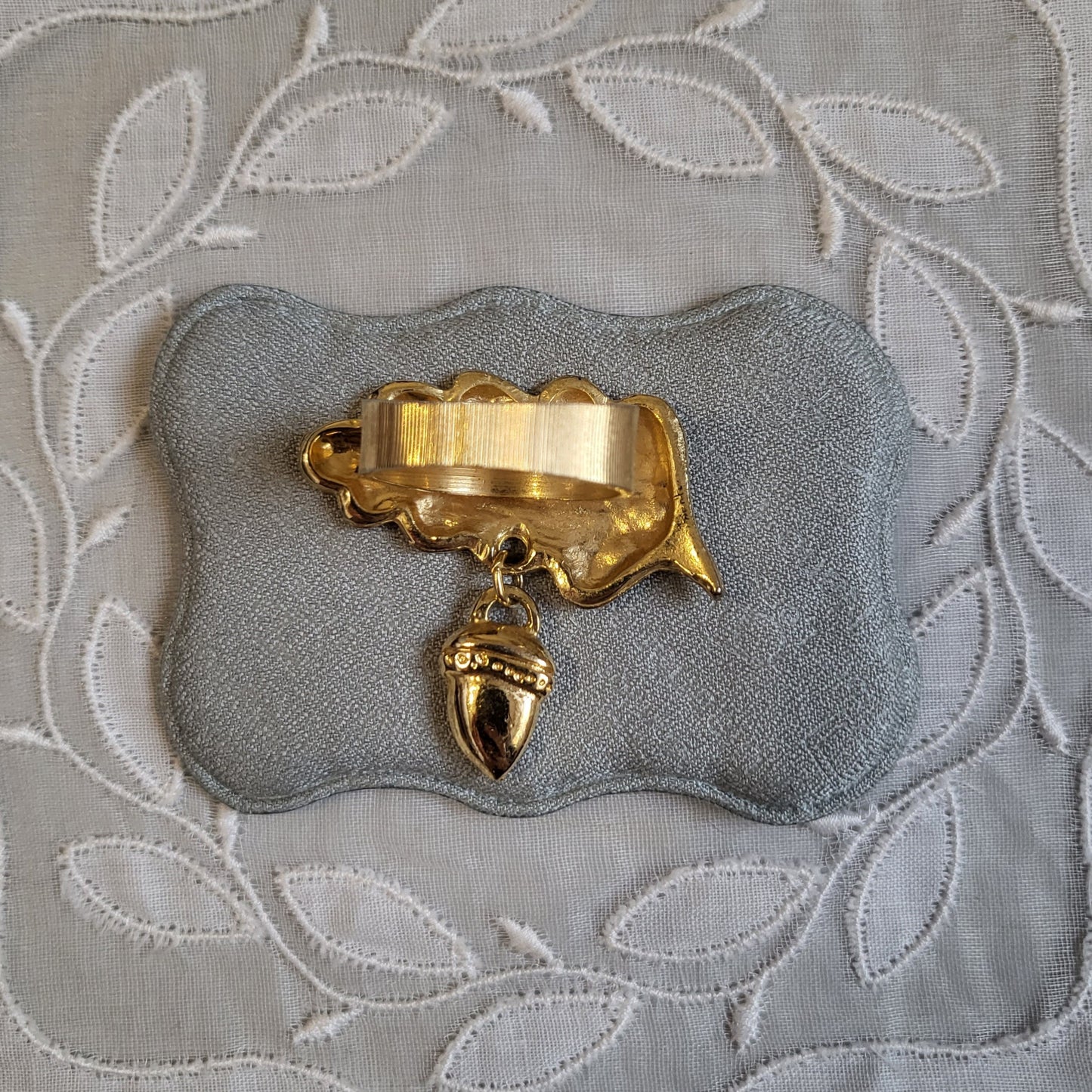 Ring - Gold Leaf and Acorn Drop Ring