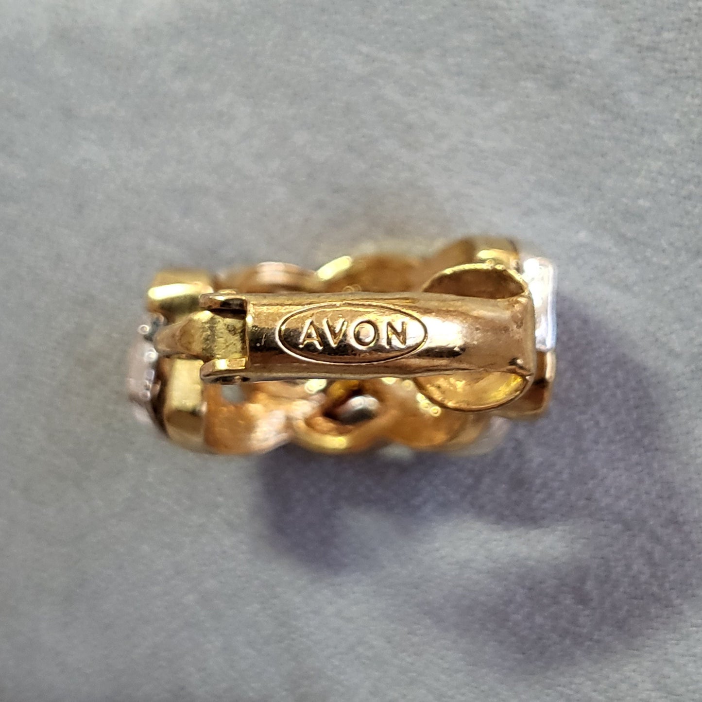 Clip on - Avon Gold and Silver Crystal Plait Clip On Earrings