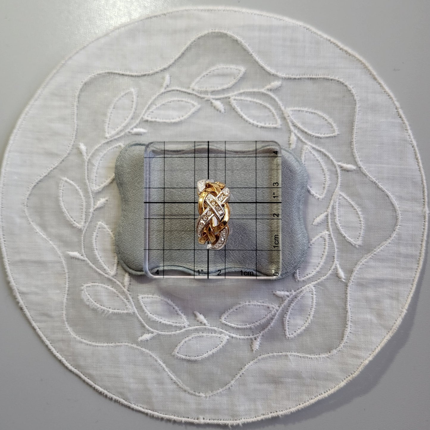 Clip on - Avon Gold and Silver Crystal Plait Clip On Earrings