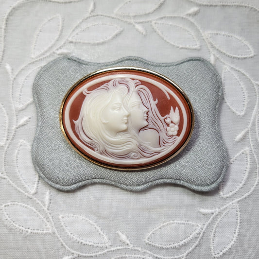 Brooch - Two Ladies Cameo Brooch