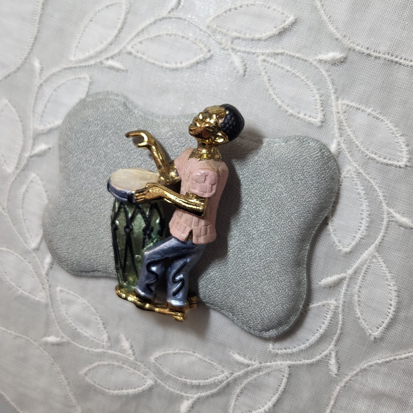 Brooch - Hollywood Enamel Drummer Brooch
