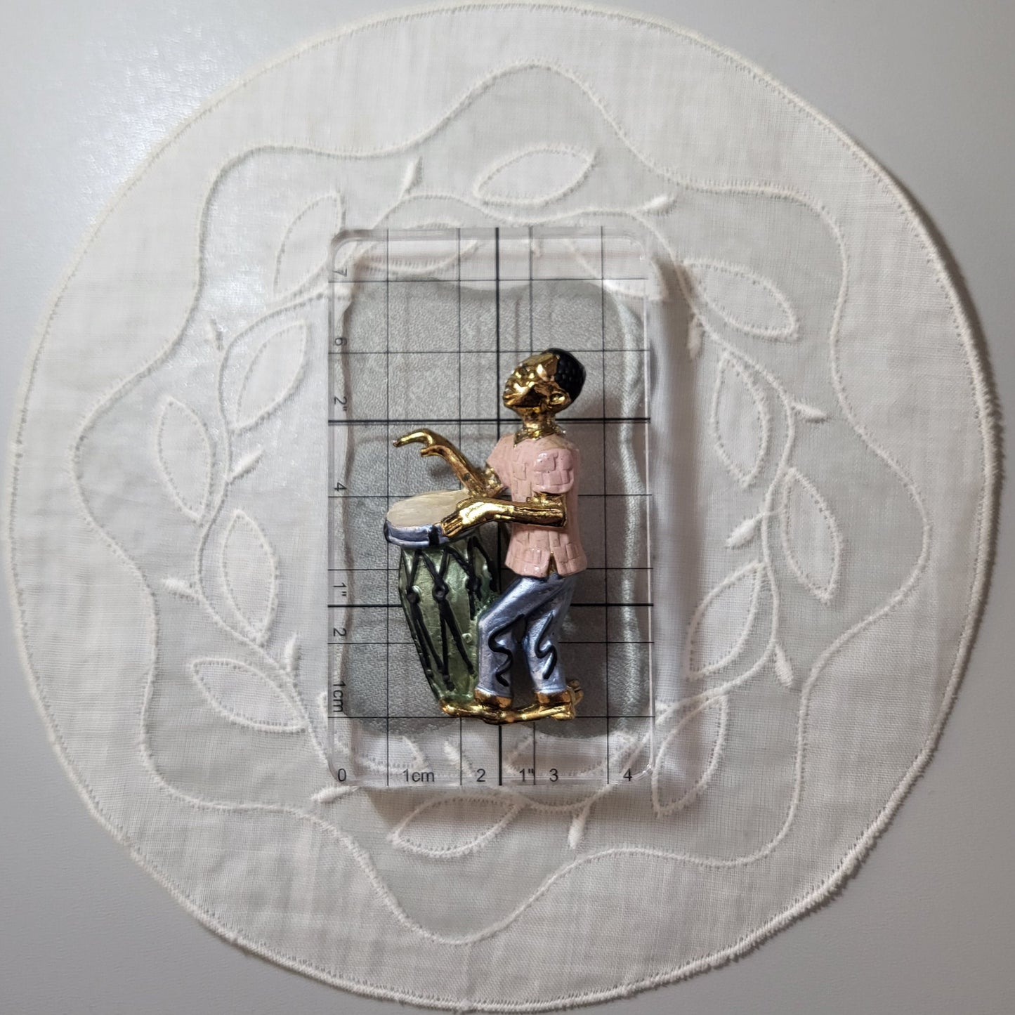 Brooch - Hollywood Enamel Drummer Brooch