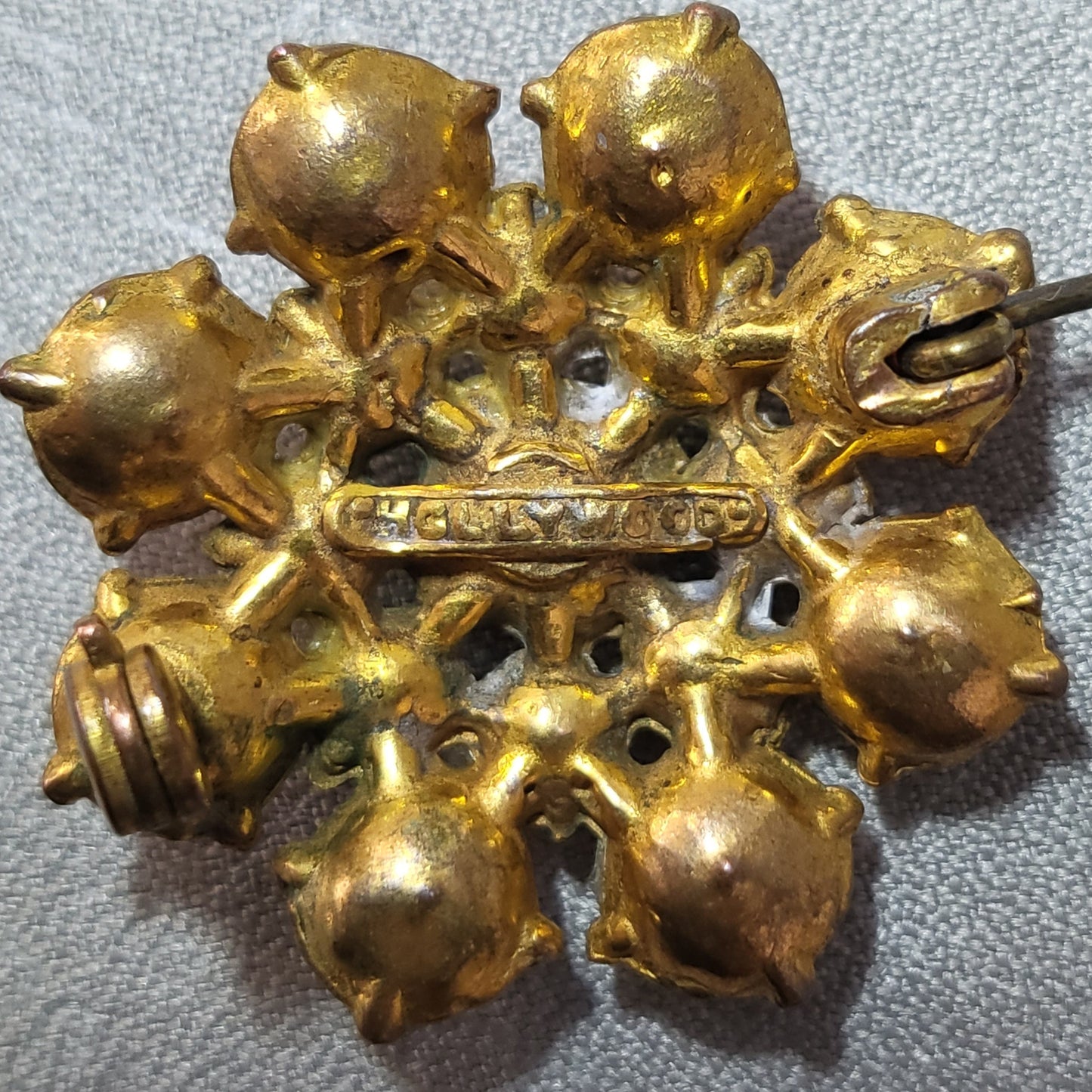 Brooch - Hollywood Pink Aurora Borealis Crystals Brooch