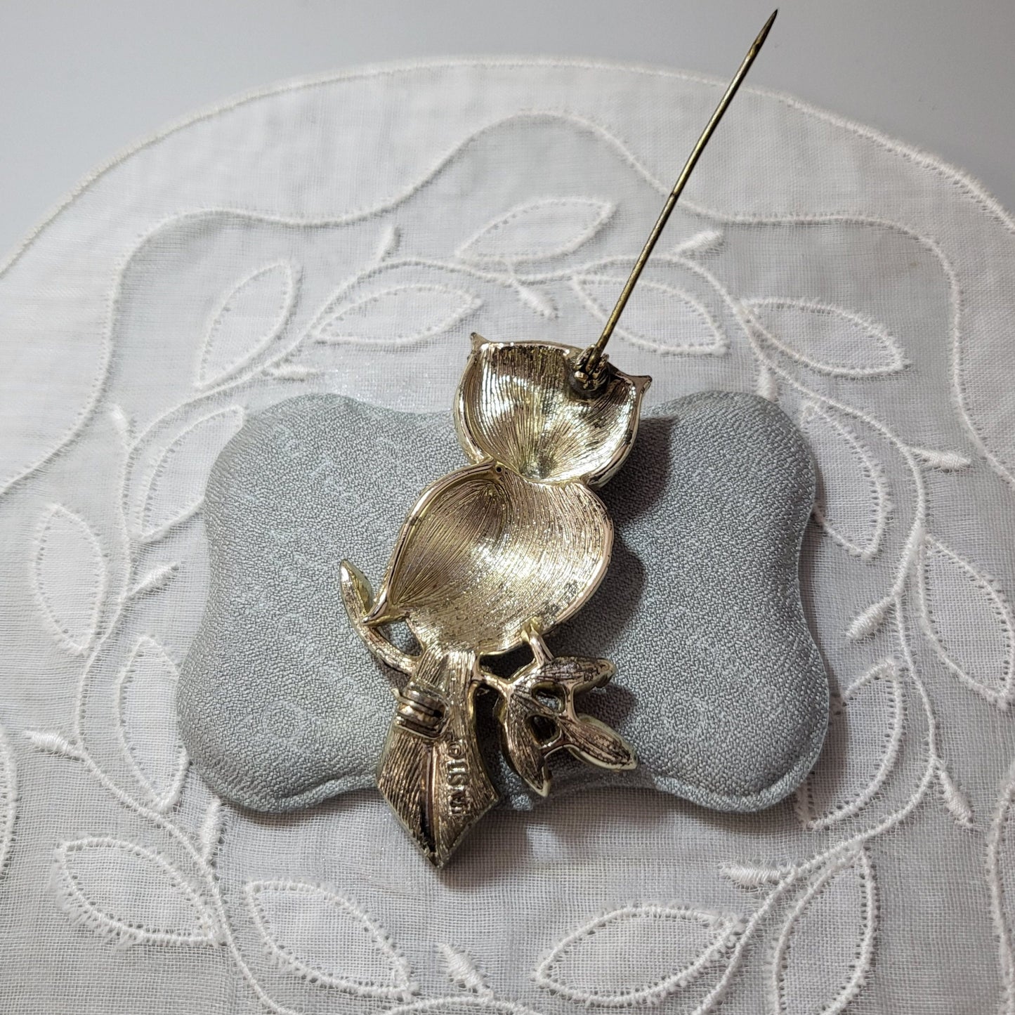 Brooch - Lisner Crystal Owl Brooch