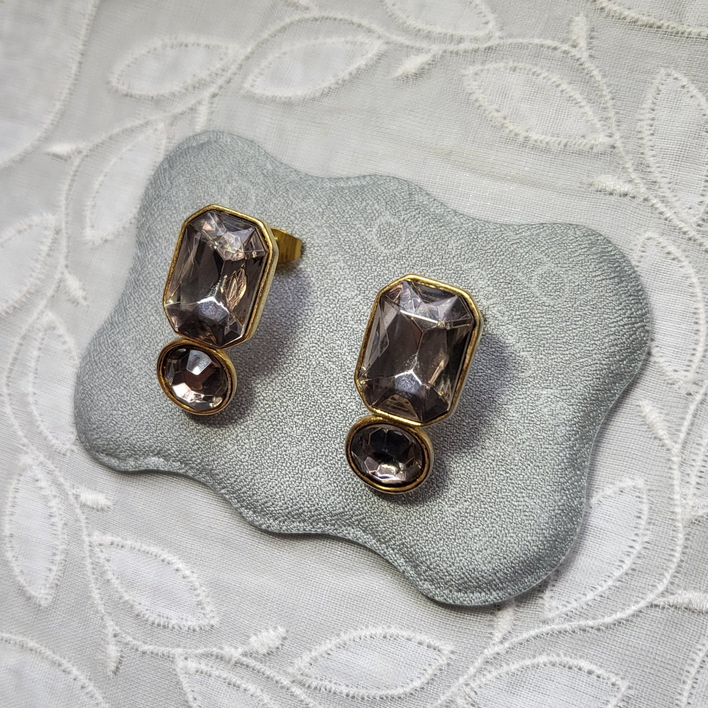 Posts - TAT Grey Crystals Post Earrings