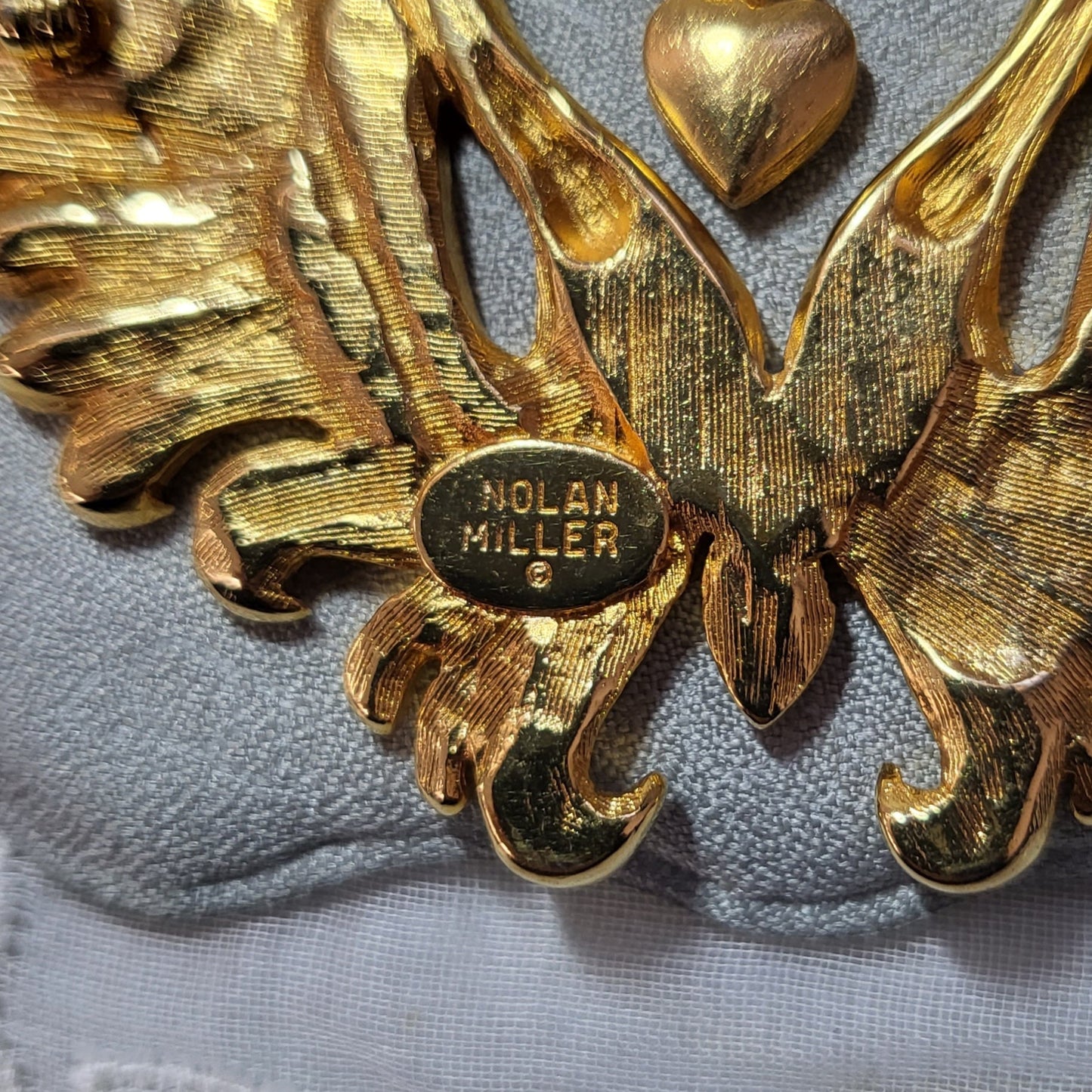 Brooch - Nolan Miller Swans Heart Brooch