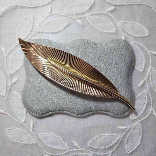 Brooch - Marcel Boucher Gold Leaf Brooch