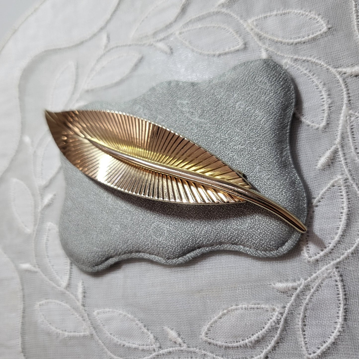 Brooch - Marcel Boucher Gold Leaf Brooch