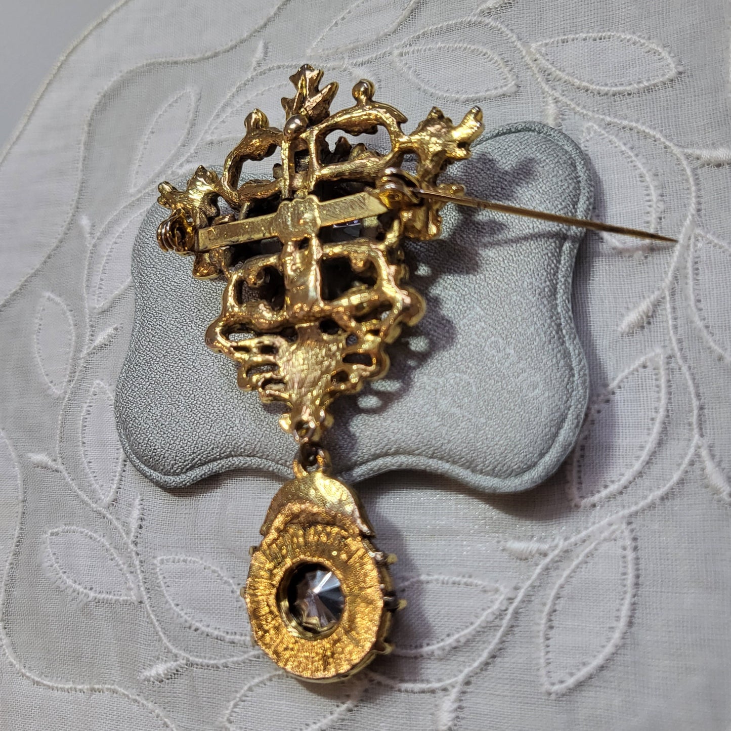 Brooch - Rococo Style Watermelon Crystal Brooch